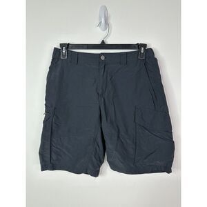 Columbia Shorts Men's 32 Kestrel Trail Cargo 10" Pockets Hiking Outdoors Black‎